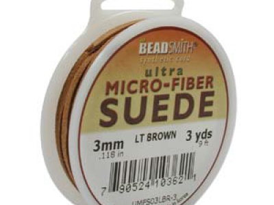 UMFS03LBR-3 Шнур Micro Fiber suede светло-коричневый 3 мм. За 1 катушку.
