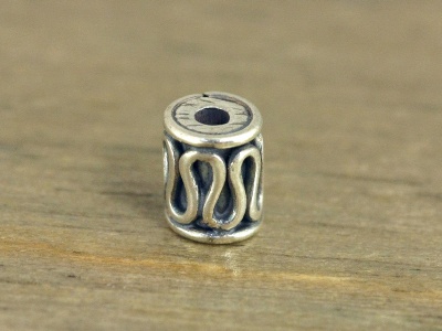 Бусина трубочка серебряная 5.1х4 мм. за 1 шт. BL1304