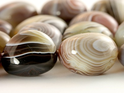 ВК0209Б Галтовка гладкая агат натуральный. За 1 шт.