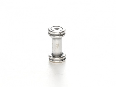 Бусина трубочка серебряная 7.8х4 мм. за 1 шт. BL1301