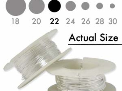SSW22DS Проволока Sterling Silver 22 gа (0.64 мм.) За 50 см.