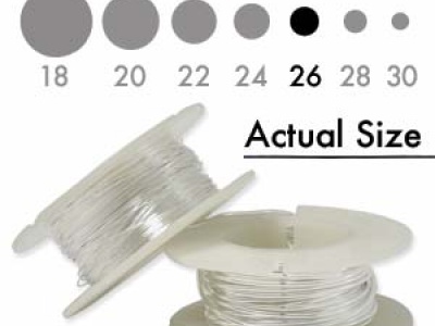 SSW26HH Проволока Sterling Silver,26 ga (0.41 мм.) За 50 см